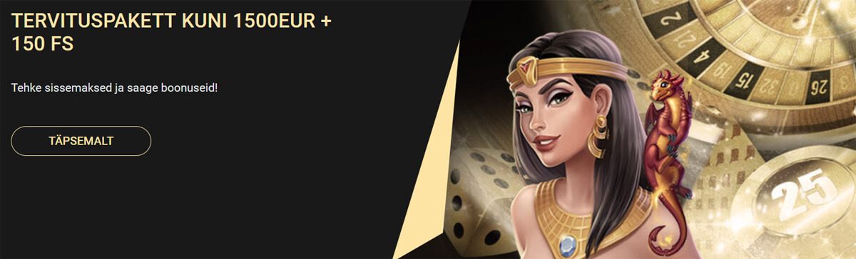 Tervitusboonus 1xSlots tervitusboonus
