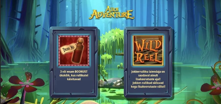 Alice Adventure slotil on varuks muinasjutulised boonused.