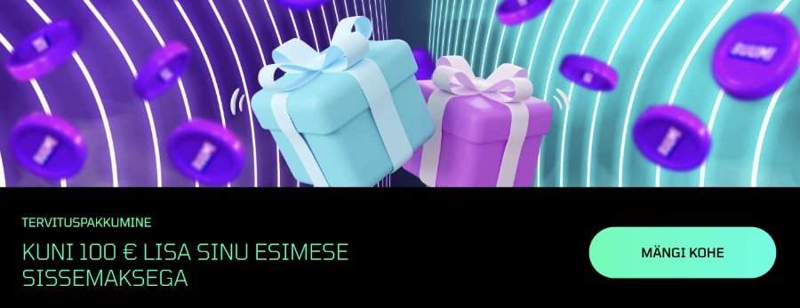 BuumiCasino uue kasiino tervitusboonus