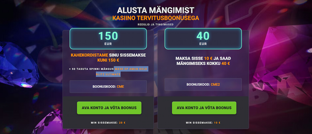 Coolbeti Tervitusboonus 2025
