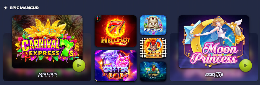 Epibet Ülevaade Mängud