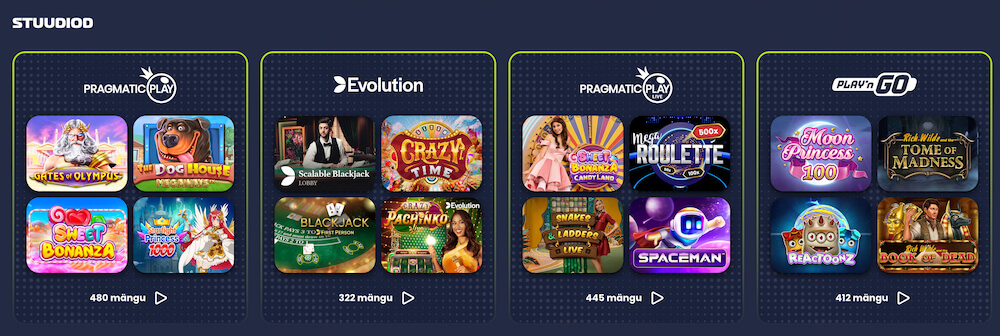 EpicBet Ülevaade Stuudiod