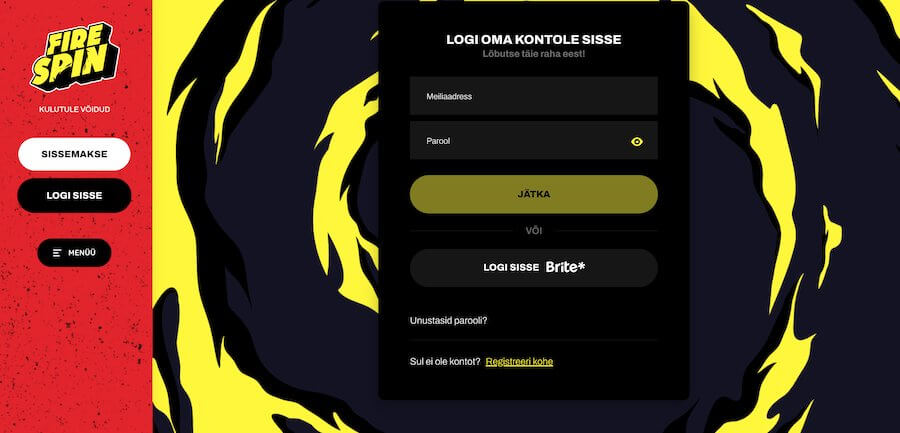 Kuidas Firespin kasiinos konto loomine