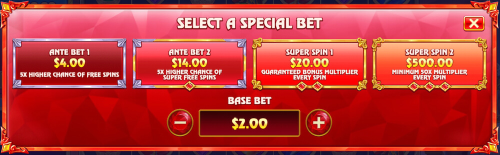 Fortune of Olympus Ülevaade Lisapanused