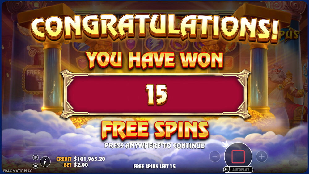 Fortune of Olympus Ülevaade Tasuta Spinnid