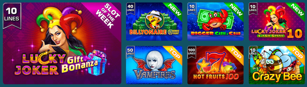 GrandX Ülevaade Slotid