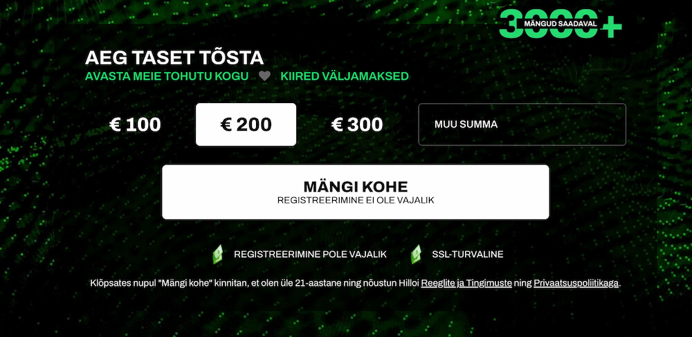 HIllo Ülevaade Registreerimine