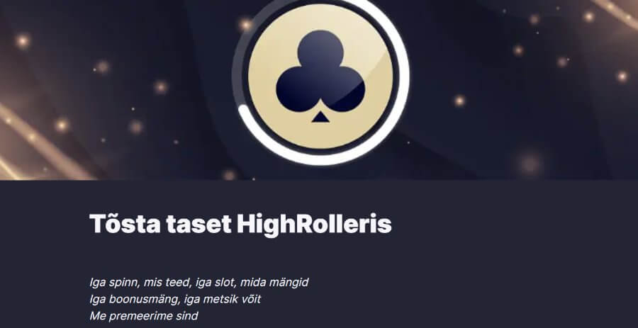 HighRoller Casino kasiino lojaalsusprogramm VIP programmi tasuta spinnid.