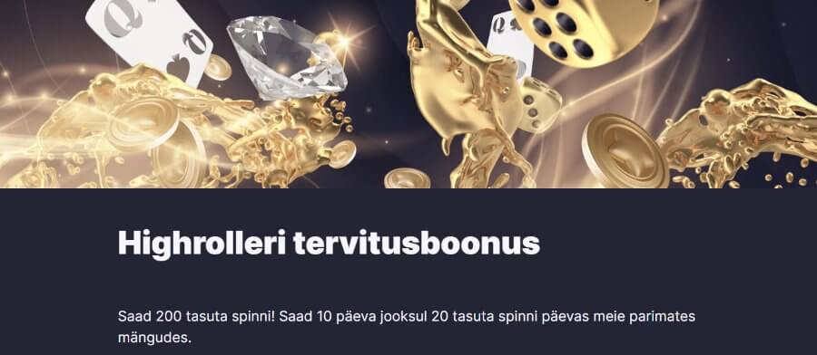 HighRoller Casino tervitab uue mängija boonusega.