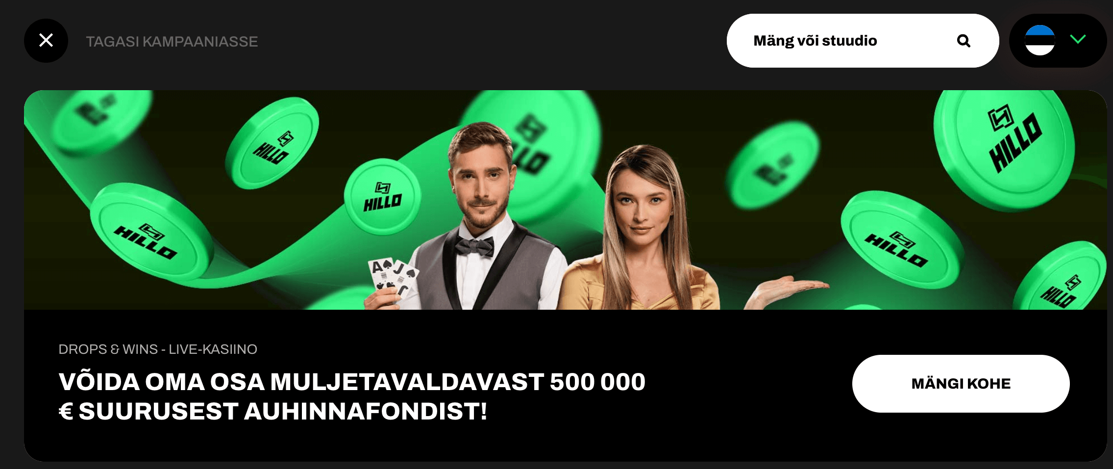 Hillo Casino promod ja turniirid