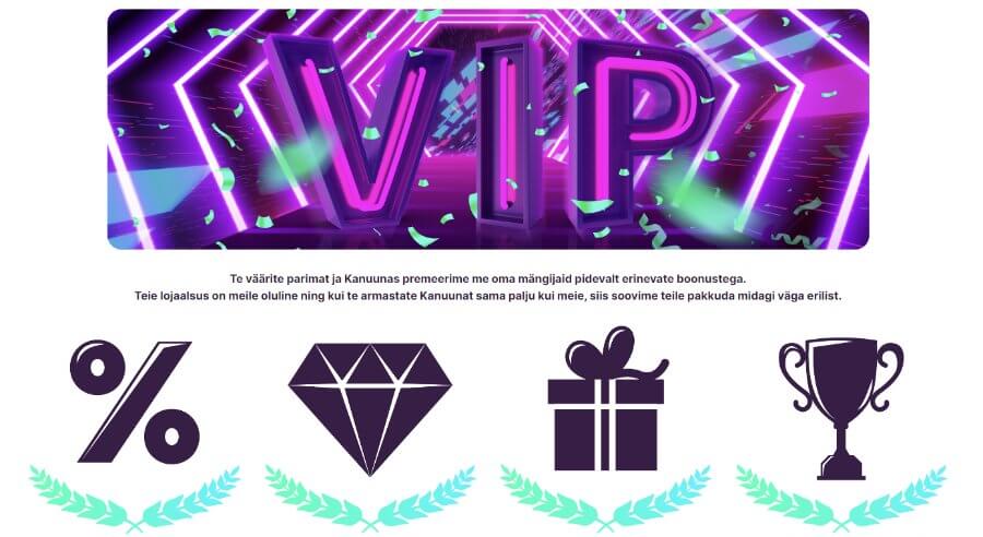 Kanuuna Casino ülevaade uuris VIP lojaalsusprogrammi.