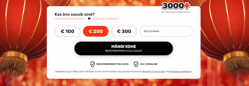 KoiCasino Ülevaade Avaleht