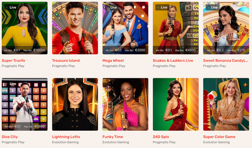 KoiCasino Ülevaade Mängusaated live