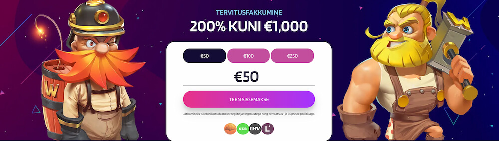 LyraCasino ülevaade Maksed