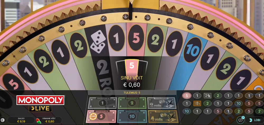 Mängusaated Monopoly LIVE