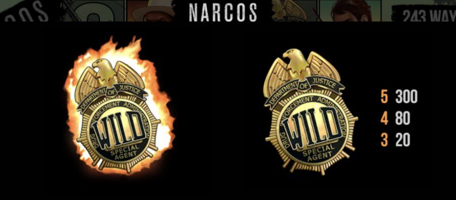Narcos slotid metsik sümbol