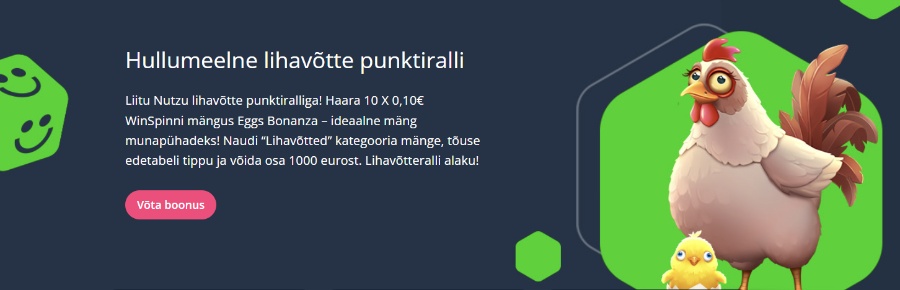 Nutz kasiino hullumeelne boonuste punktiralli on kohal.