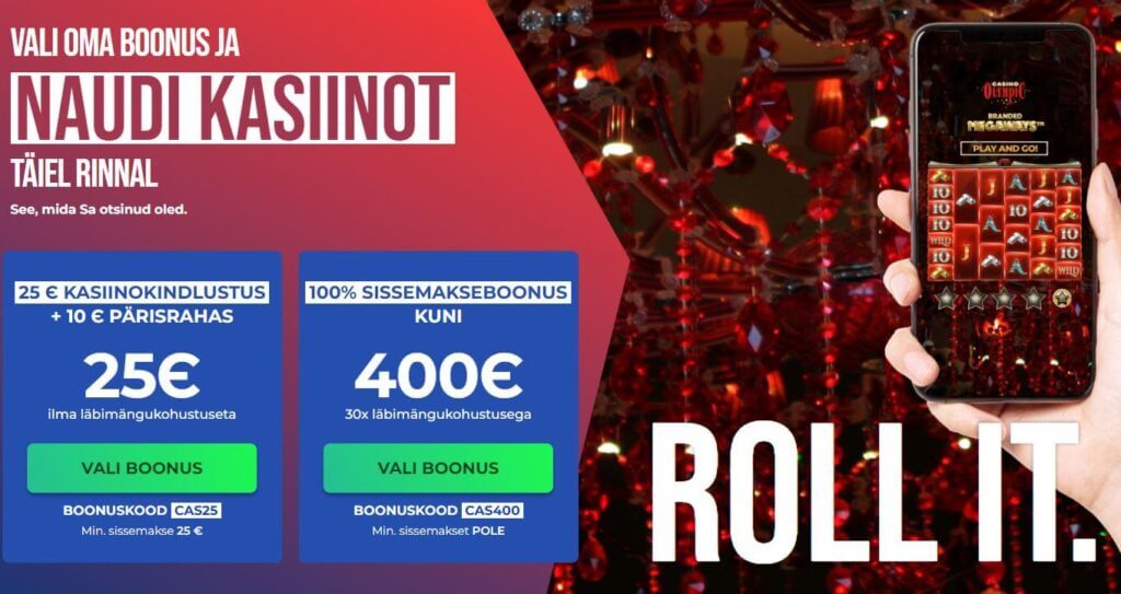 Olybet Casinos valid ise oma tervitusboonuse.