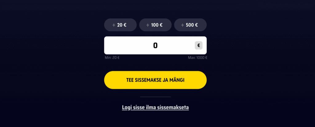 OneRush Ülevaade Sissemakse