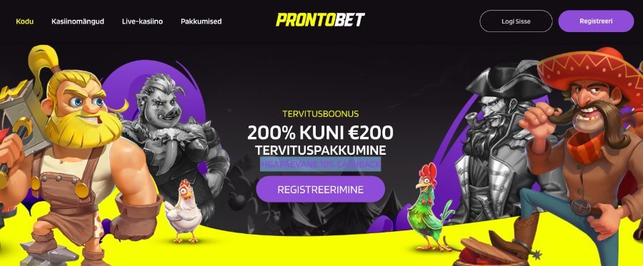 Prontobet homepage