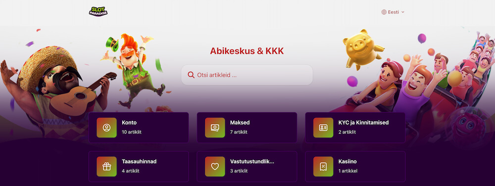Slotparadise Ülevaade Abikeskus