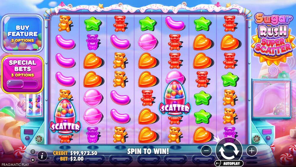 Sugar Rush Super Scatter Ülevaade Mängulaud