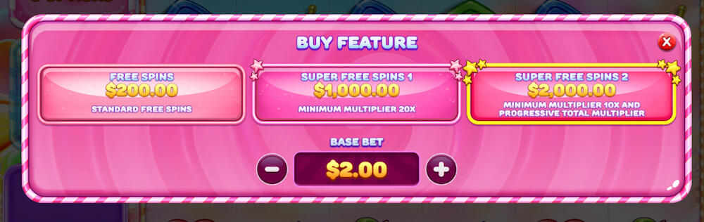 Sweet Bonanza 2500 Slotikas Buy Feature