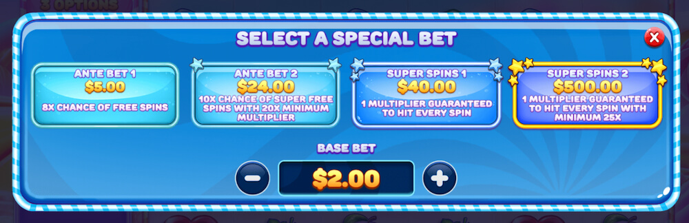 Sweet Bonanza Slotikas Ante Bet