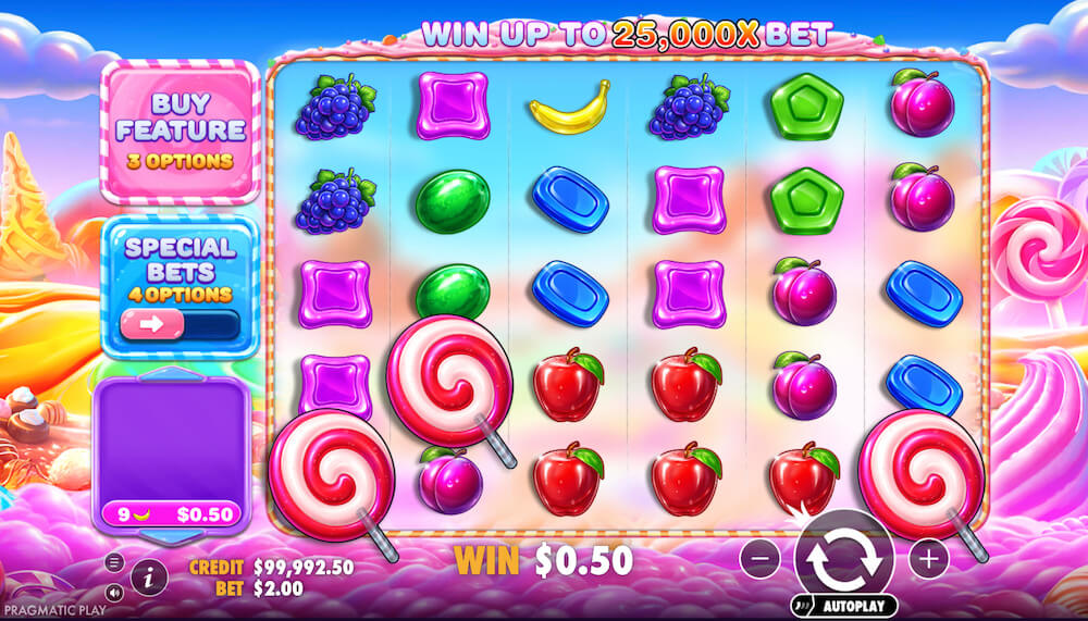 Sweet Bonanza Slotikas Mängulaud