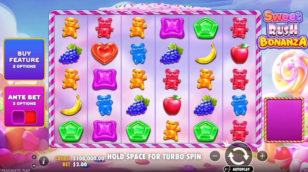 Sweet Rush Bonanza Mängulaud
