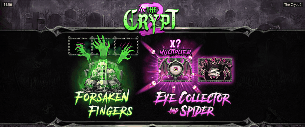 The Crypt 2 uฬlevaade boonusfunktsioonid