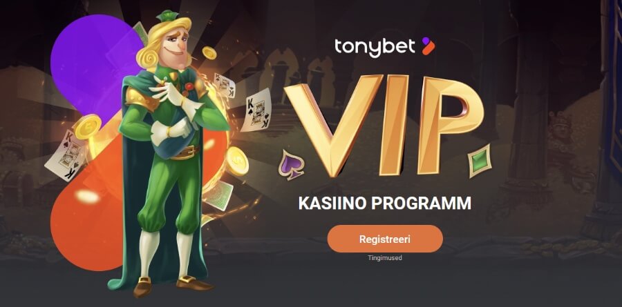 Tonybetis spinnid nagu tõeline VIP.