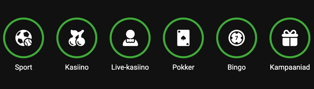 Unibet kasiino ülevaade tootevalik