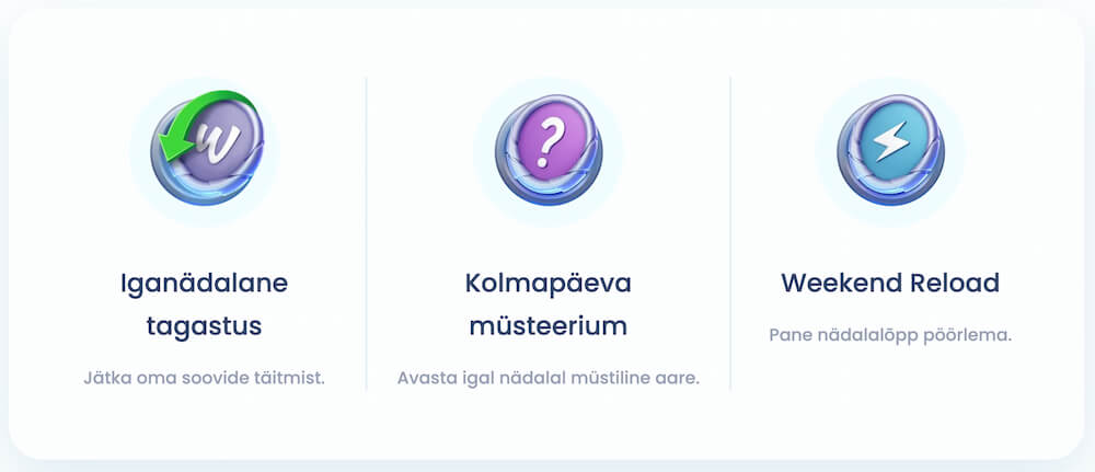 Wisho Ülevaade Boonused