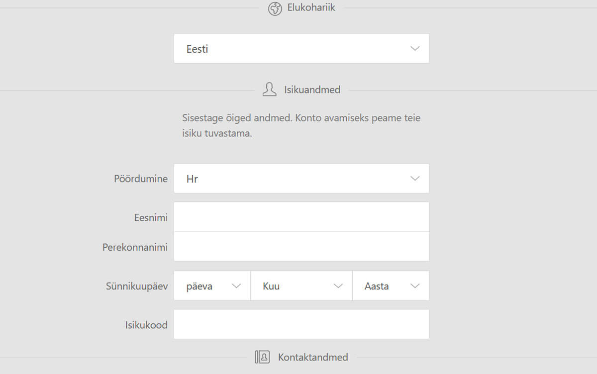 Konto loomine Bet 365 konto loomine
