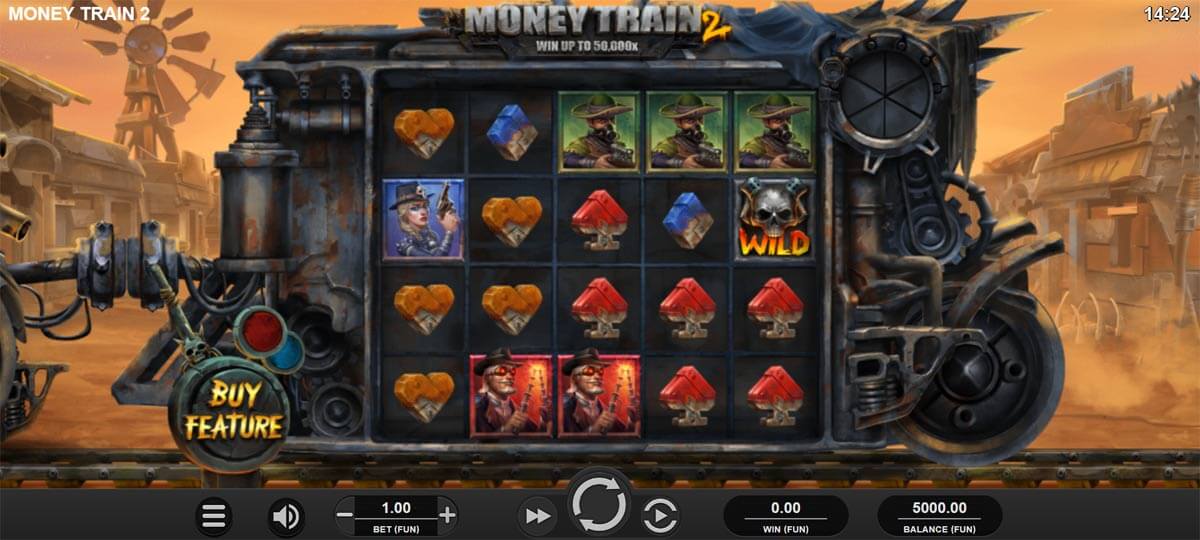 Money Train 2 "osta boonus" funktsioon