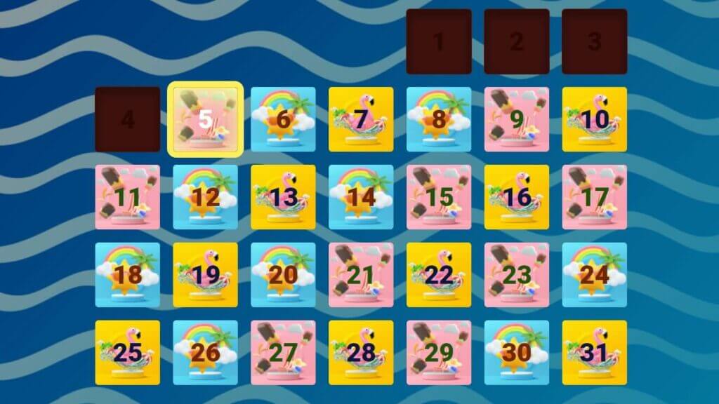 Coolbeti boonuste kalender Coolbeti suvekalender