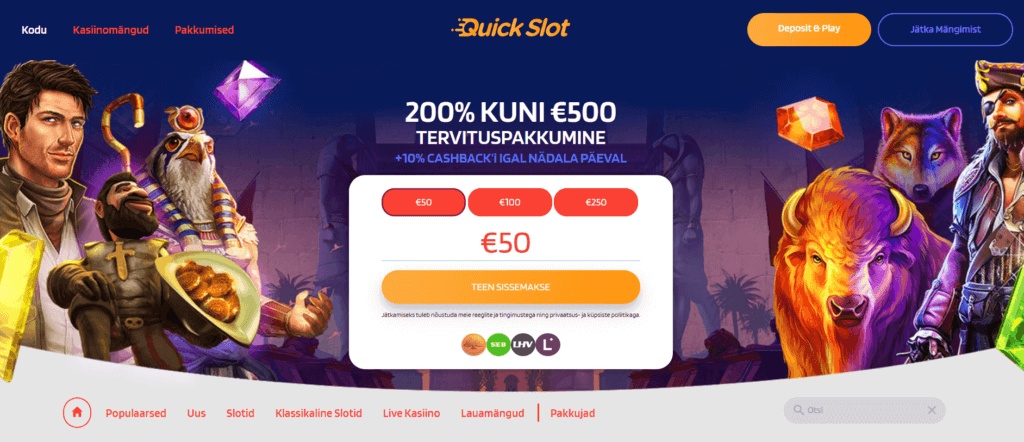 Uus kasiino Quickslot Uus quickslot kasiino