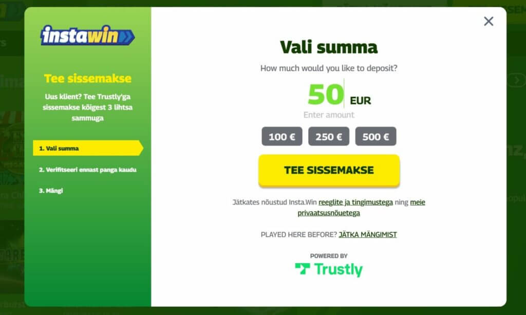 Insta.win Kontovaba kasiino insta.win