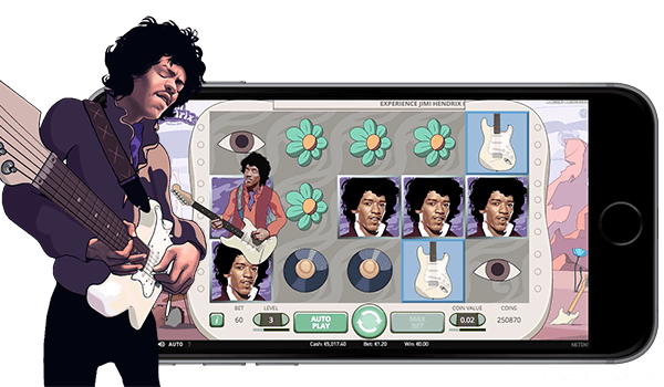 Proovi siit tasuta Jimi Hendrixi mobiilset videoslotti