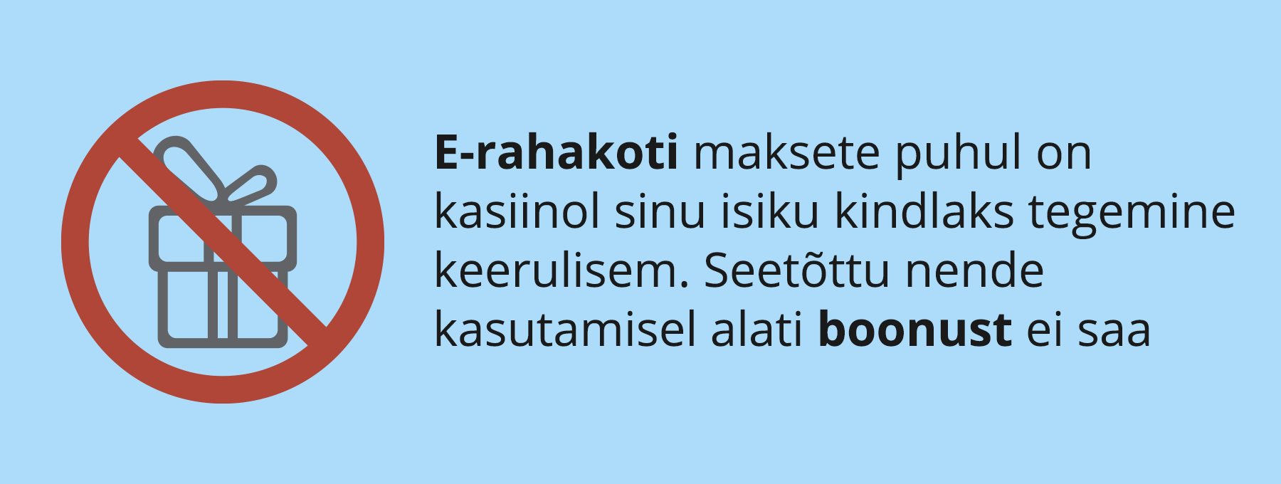 Boonuse saamine e-rahakoti maksetelt