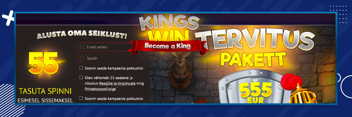 Kingswin boonus Kingswin tervitusboonus