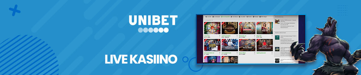 Unibet live kasiino Unibeti live kasiino mängud