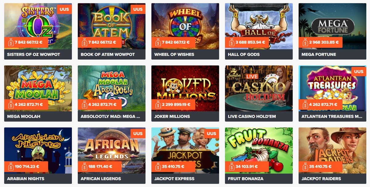 Jackpot slotid Ninja Casino jackpot-slotid