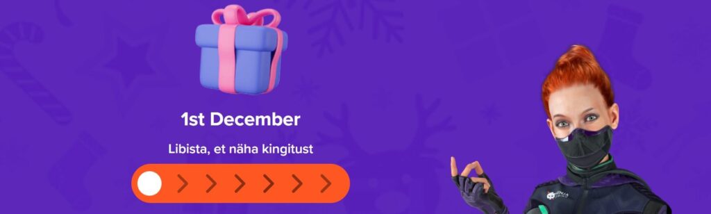 Ninja pakkumine Ninja Casino jõulukalender