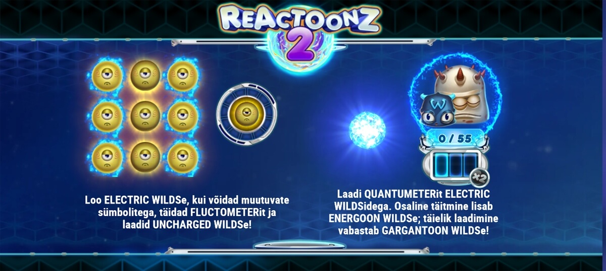 Reactoonz 2 funktsioonid