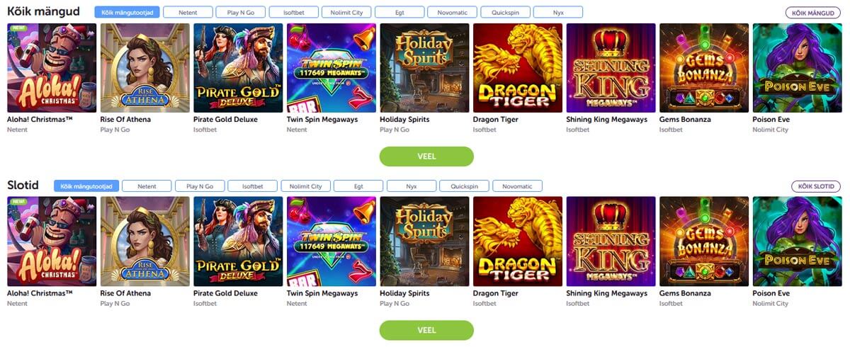 SuperCasino slotid